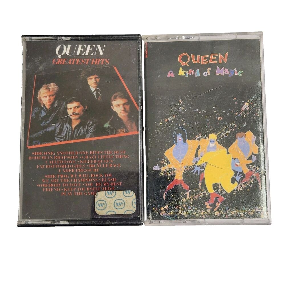 Queen Cassette Tape Lot Greatest Hits 1981 & A Kind Of Magic 1986 TESTED